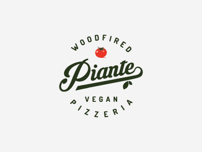 Vegan pizza herbs logo logo design pizza pizzeria tomato vegan