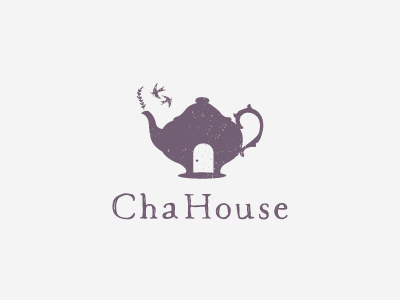 Tea House house logo logo design nature organic rustic tea