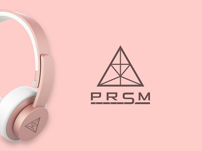 Prism Audio audio branding geometric design headphones hipster logo logodesign modern music logo simple logo tech logo