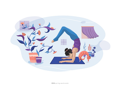 Yoga website Illustration illustration ui ui illustration yoga yoga illustration