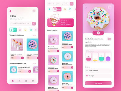 Bakery App app bakery bakery app bakery design delivery food food app food delivery pink pink dedign product card