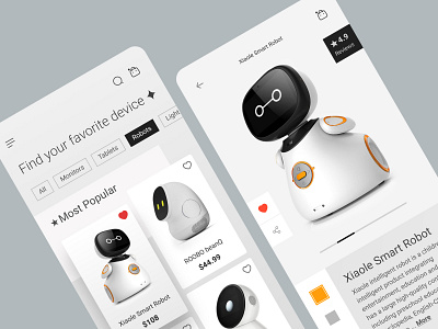 Digital Devices Marketplace market marketplace product page robot robots shop shopping ui ux web