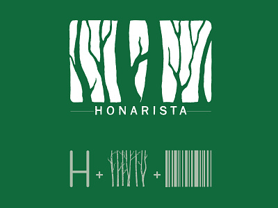 honarista logo branding design environment graphic green logo web