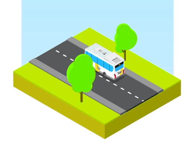 Bus animation bus illustration motion design