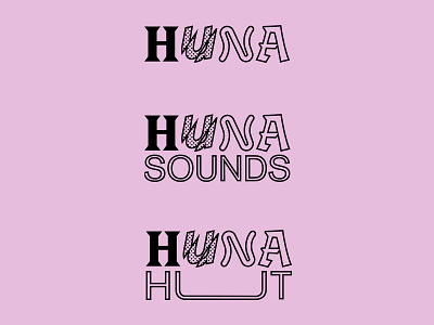 HUNA logo branding design logo