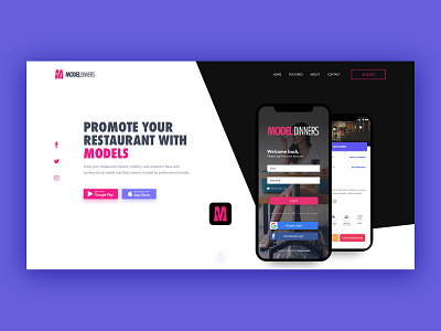 LandingPage brand design dribbble ui web