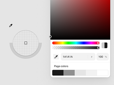 Color picker animation app artboard browser color picker dark theme design design tool editor interface templete ui ux vector