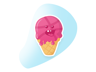 Ice-Creammmle dribbble ice cream sticker