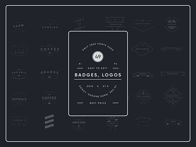 Modern & Vintage Badge, Logos badge label logo template vector