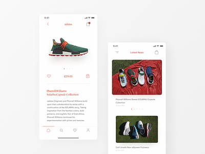 Sport Magazine app design interface mobile mobile app shop app shoping sport typography ui ux