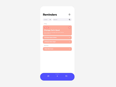 Swipe Up to Add a New Reminder! animated icon animation app design flat icon interface liquid liquid motion minimal mobile mobile app motion typography ui ux vector