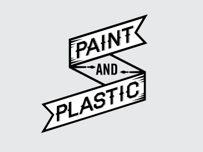 Paint and Plastic Logo art design logo paint plastic typography