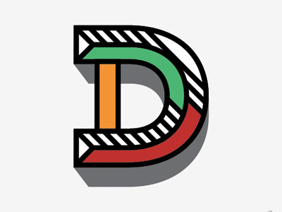 D letter type typography