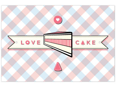 Lovecake business card cake identity logo