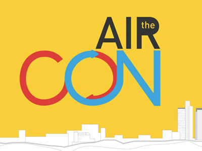 The 'AirCon' air conditioning logo awareness design sustainable