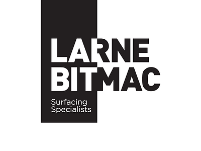 Larne Bitmac Logo bitmac logo mono surfacing