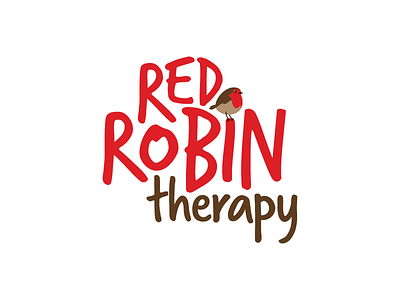 Red Robin Therapy Logo logo red robin script therapy