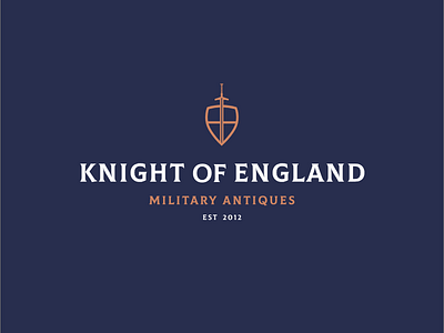 Knight of England Logo antique branding flat knight logo logotype luxury mark military