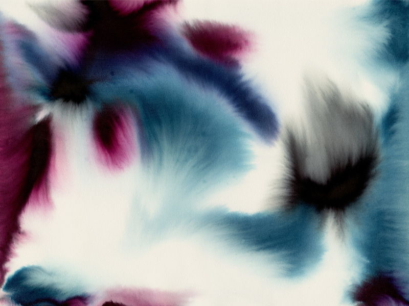 Vindpust decor black purple blue ink artist design print abstract watercolor painting art