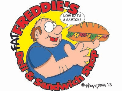 Fat Freddie's Deli cartoon design cartoon logo character design character logo deli logo logo design sandwich