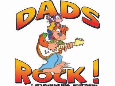 Dads Rock cartoon art cartoon character child dads fathers guitar kid music art parent rock and roll