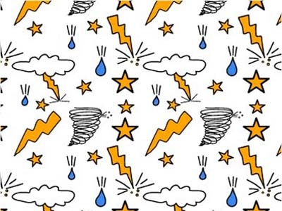 Thunderbolt Pattern clouds lighting pattern raindrops stars thunder vector pattern weather