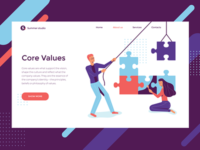 Company Core Values Illustration