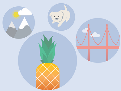 Icons ai animals cartoon cute food icons illustration pineapple playful sketch travel ui