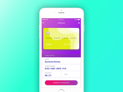 Credit Card Checkout 002 checkout credit card dailyui illustration ios mobile mockup purchase ui ux