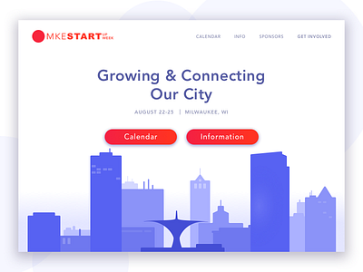 MKE Startup Week 003 cta dailyui illustration landing sketch skyline ui ux web design website