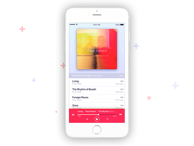 Music Player 009 clean dailyui illustration ios mobile music music player ui ux web design