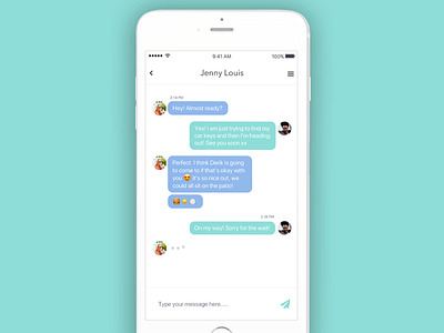 Messaging App 013 clean dailyui direct message ios messaging mobile talking texting ui ux