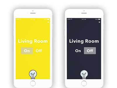 Lighting Control 015 clean dailyui illustration ios mobile on off switch toggle ui ux