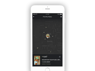 Location Tracker 020 clean dailyui find my mates friends illustration ios location tracker map ui ux