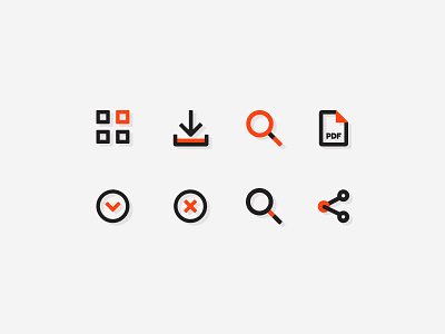 Orange Charcoal WIP categories commercial design download flat icon pdf search share ui vector web
