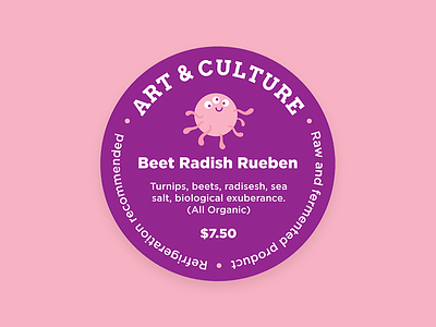 Art & Culture bacteria character ferments happy illustration label mason jar organic pickles probiotics sticker