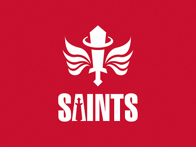 Saints contenders esports gaming logo maryville overwatch saints sword wordmark