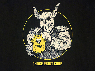 Choke Print Shop tee design drawing illustration screen printing screenprinting t shirt
