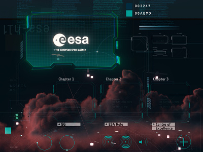 ESA Space for 5G 3d adobe app art direction c4d design graphic design hololens illustrator mr ui vector
