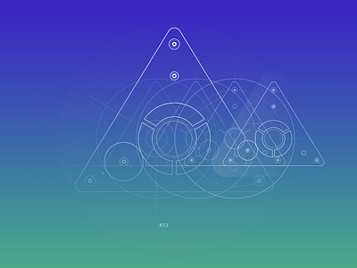 Triangle "K13" 2d adobe blueprint geometry gradient illustrator lines picame triangle ui ux vector