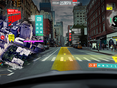 AR CAR NYC ar augmented reality car city competition gps infographic interface motion graphics new york ui ux