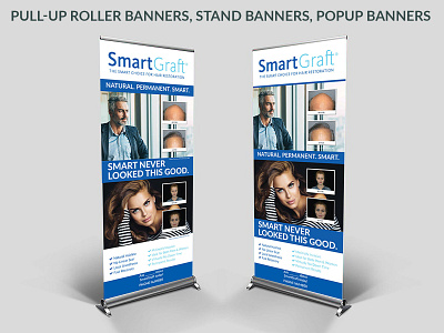 Pull up roller banners  stand banners  popup banners