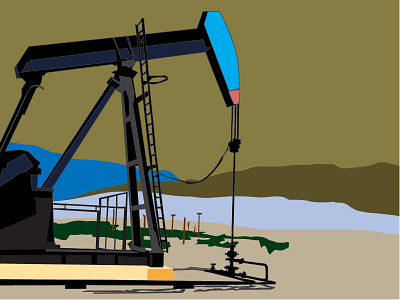 Oil Field animation design drawing illustration vector