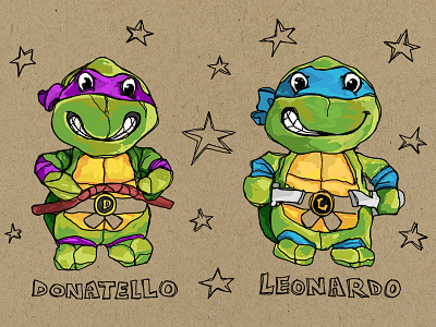 The Turtles drawing illustration