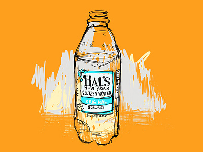 Hals NY Seltzer design illustration vector