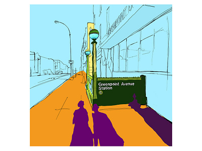 Greenpoint MTA Station design greenpoint greenpoint brooklyn illustration mta transit vector