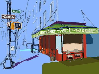 The Franklin Deli design drawing greenpoint greenpoint brooklyn illustration the franklin deli vector