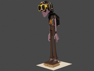 Cool Giants Fan 3d blender character character design illustration low poly low poly