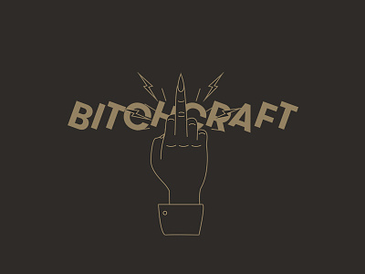 B*tchcraft wip illustration manicure middlefinger simple type witchcraft