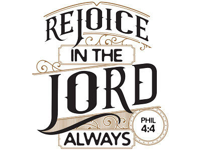 Rejoice in the Lord Always design illustration lettering type typography